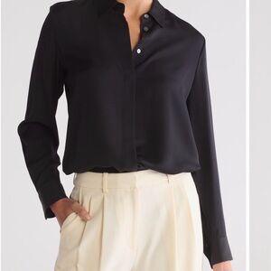 Theory Black Women’s Medium Button Down Shirt